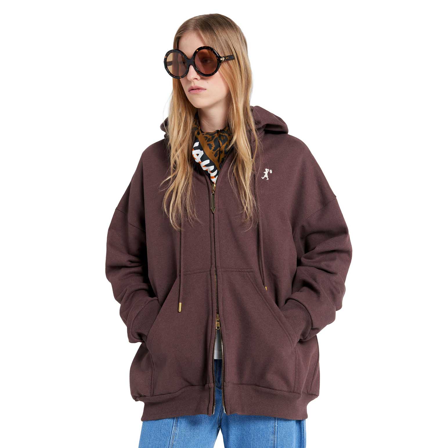 Karen Walker Oversized Hoodie Chocolate Brown